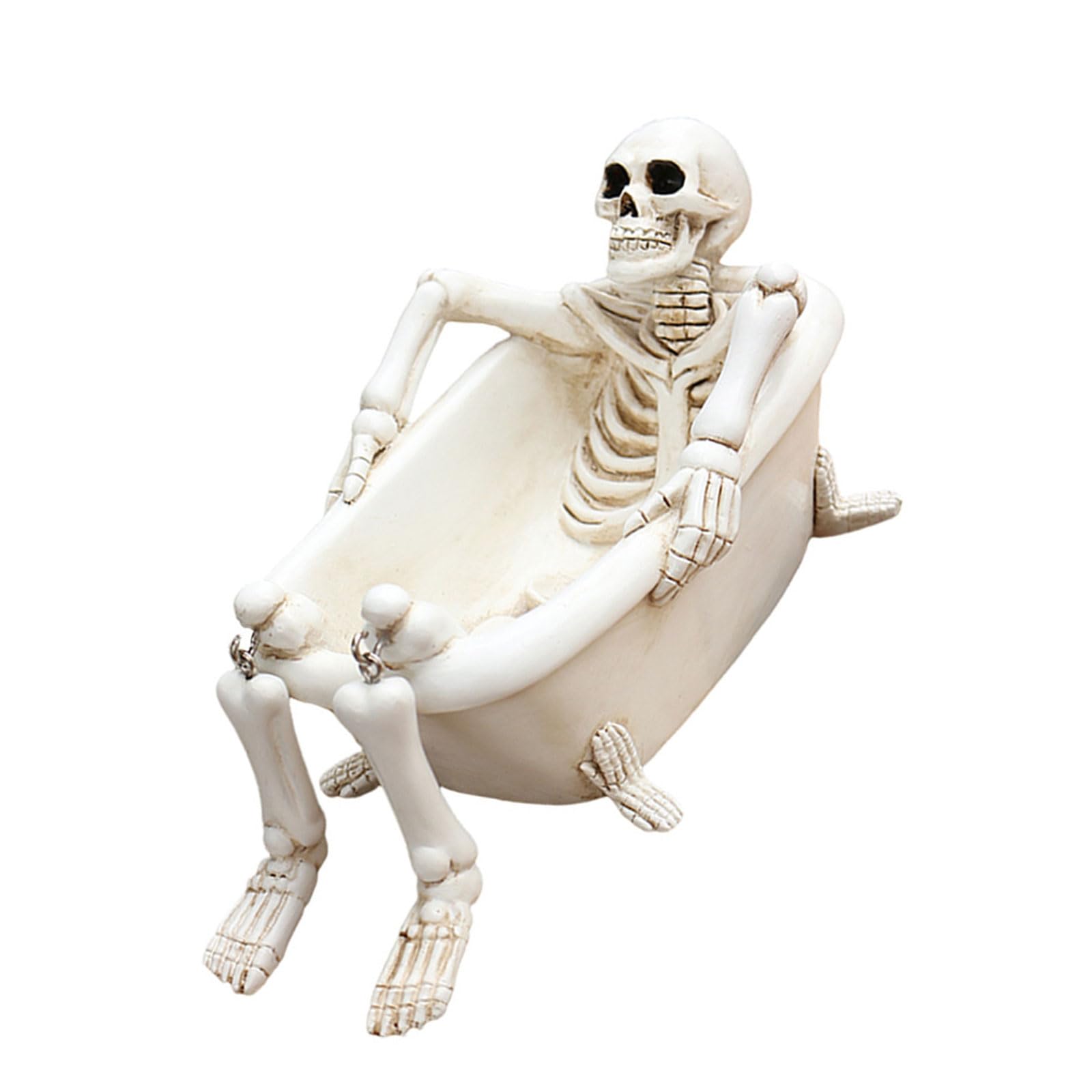 Hgzhnat Multicolor Halloween Skull Bathtub Resin Planter For Succulents Flower Pots Statue Indoor/Outdoor Decor For Gardening Handcrafted Resin Skull Planter