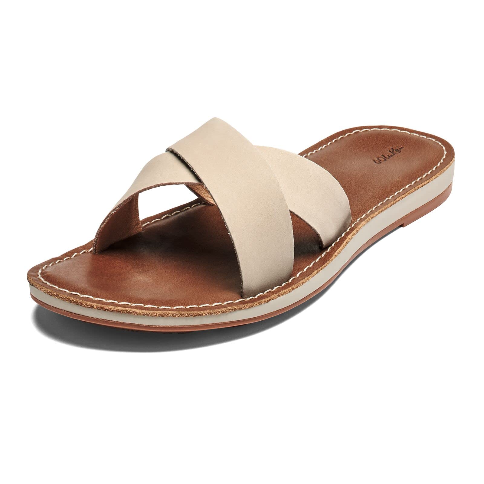 OLUKAI Ke'a Women's Beach Sandals, Quick-Dry Flip-Flop Slides, Water Resistant & Modern Low Profile Design, All-Day Comfort Fit & Wet Grip Soles