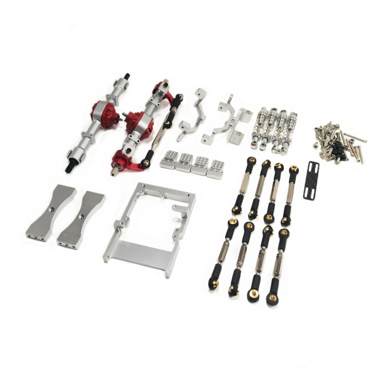 Essieu avant arrière RC pour MN99S MN98 MND90 ensemble accessoires métal argent amortisseur