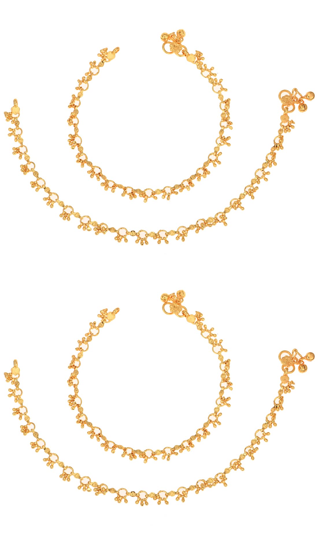 AanyaCentric Alloy Anklet for Women & Girls (Gold Plated/2 Pairs) (B0BLSX4MGG) Amazon Price History, Amazon Price Tracker