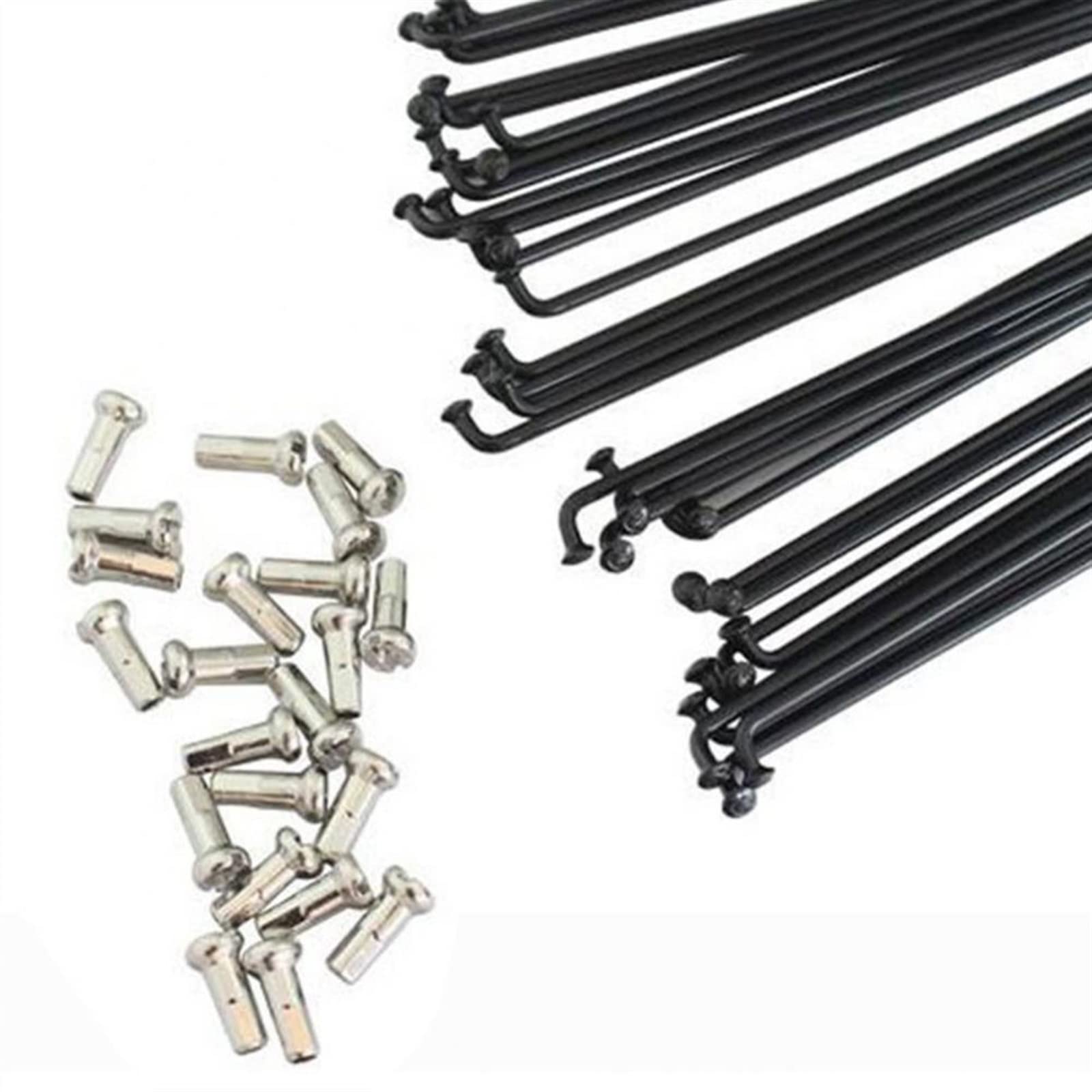 Radios de Acero para Bicicletas, 12pcs 260-296 mm Ciclismo de Acero Inoxidable Bike Bike 14 G Radio Radio de la Aguja de Tejer Bicina de Cobre eléctrico Rueda de Cobre(296mm)