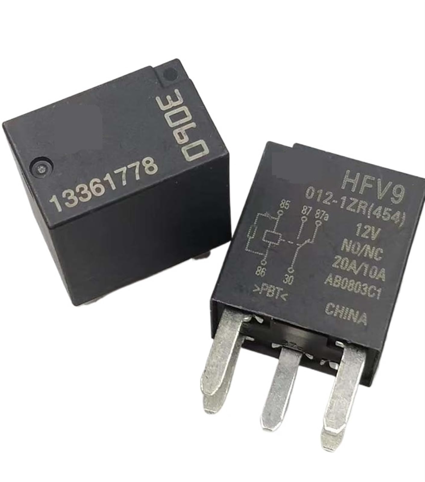 Relé de 12 V de 5 pines HFV90-012-1ZR para solucionar averías de luces y motor
