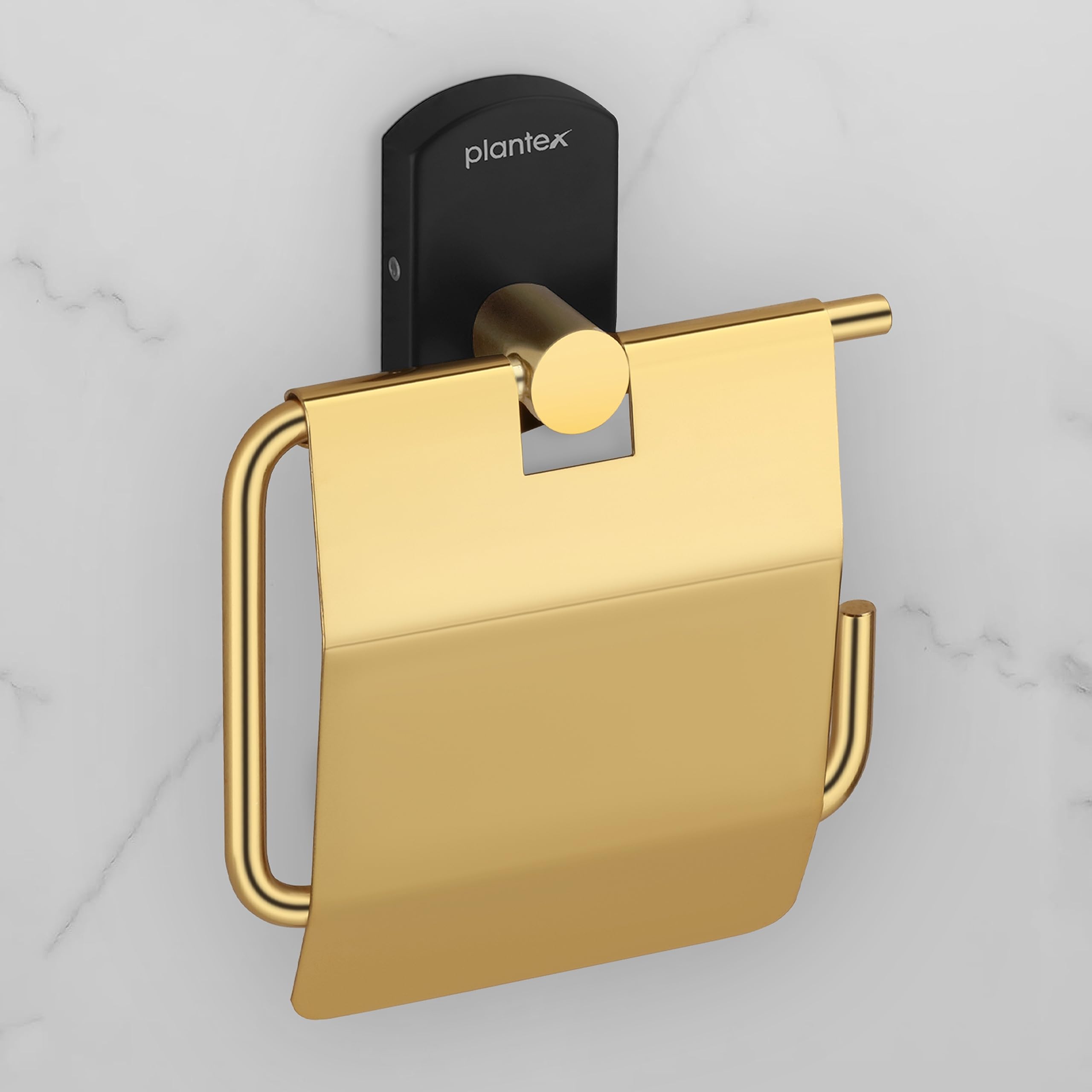 Plantex Toilet Paper Holder for Bathroom/Tissue Roll Holder for Washroom/304 Stainless Steel Bathroom Accessories - Parv (Gold & Black) (B0CBS31QCZ) Amazon Price History, Amazon Price Tracker