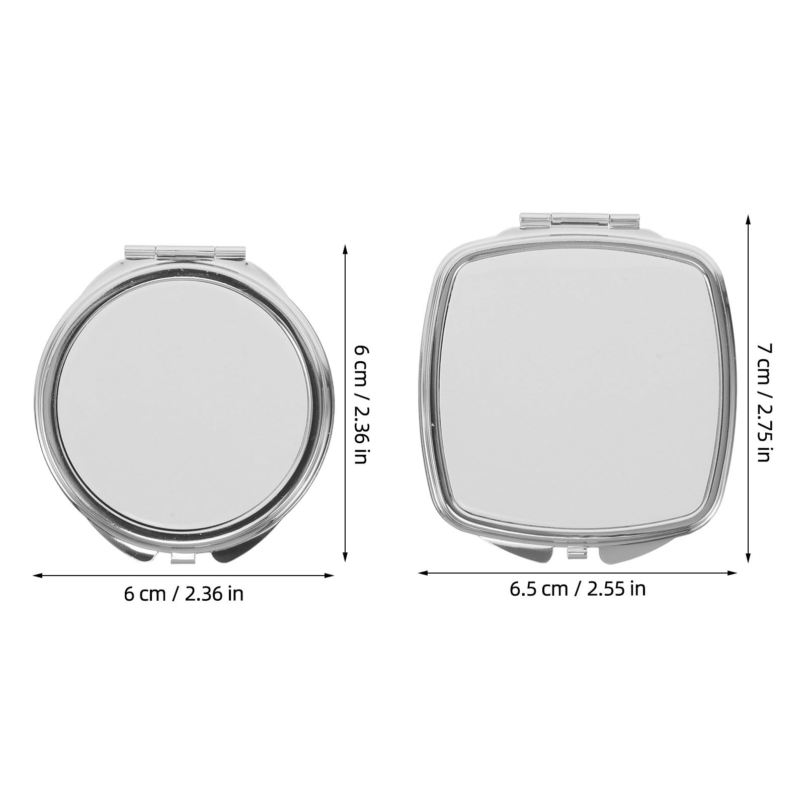 EXCEART 12 Piezas Espejo Compacto Plegable de Bolsillo Doble Cara Acero