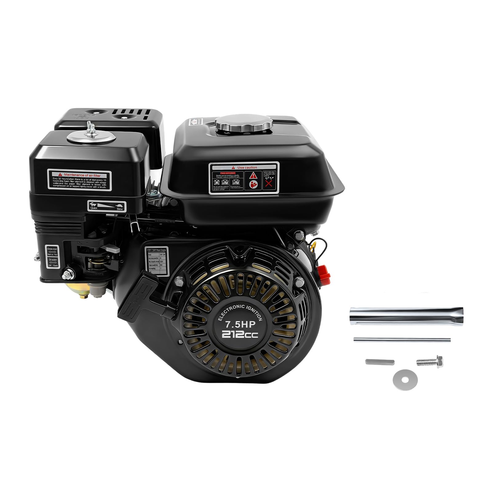 Moteur à Essence 4 temps, 7,5 CV 212 cm³ Moteur Horizontal
