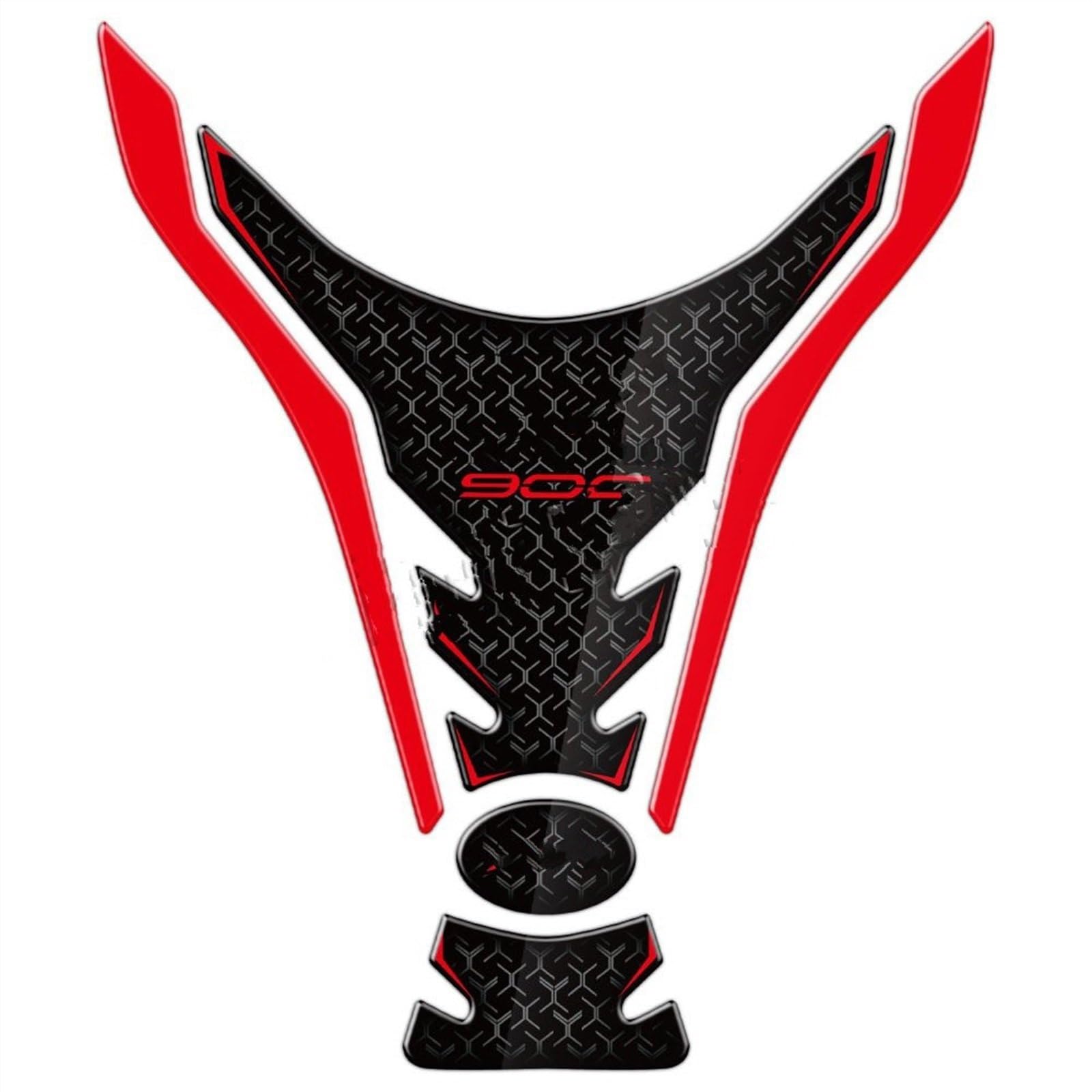 Motorcycle Tank Pad Emblem Sticker Gas Fuel Grip Traction Side Decal for Kawasaki for Z900 2021-2023 Carbon-Look(Color5)