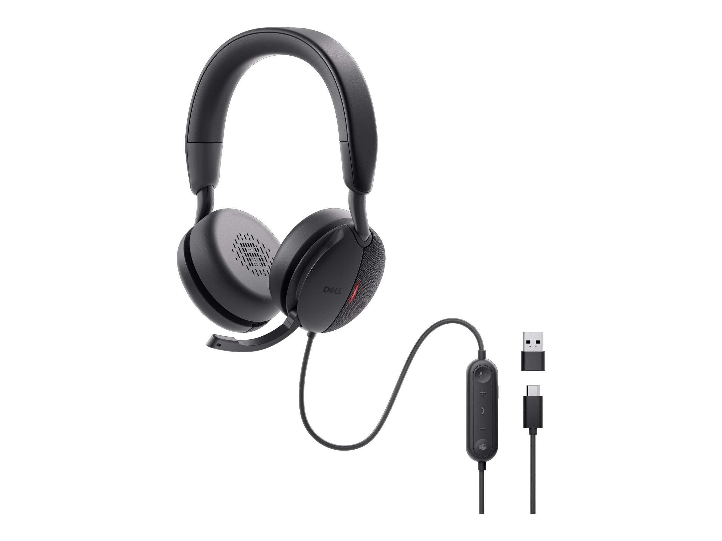 Dell Pro Plus Headset Casque Filaire ANC WH5024, Micro IA, Certifié Teams