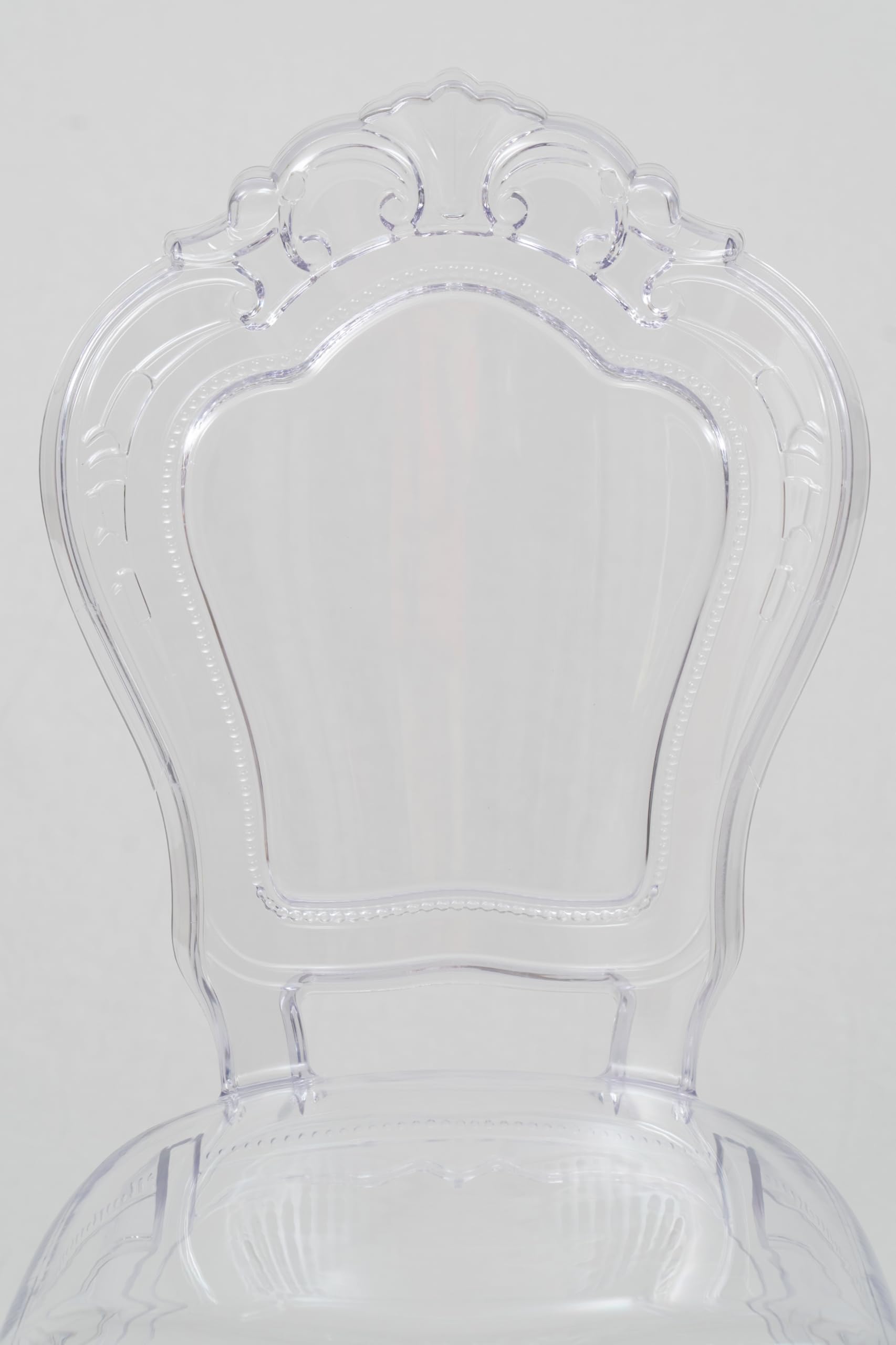 Biscottini Sedie in Policarbonato Trasparente - Sedia Cucina Soggiorno 53x50x97,5 cm - Poltrone Barocche Sala da Pranzo Camera da Letto - Poltrona in Plastica da Esterno Moderna Cerimonie