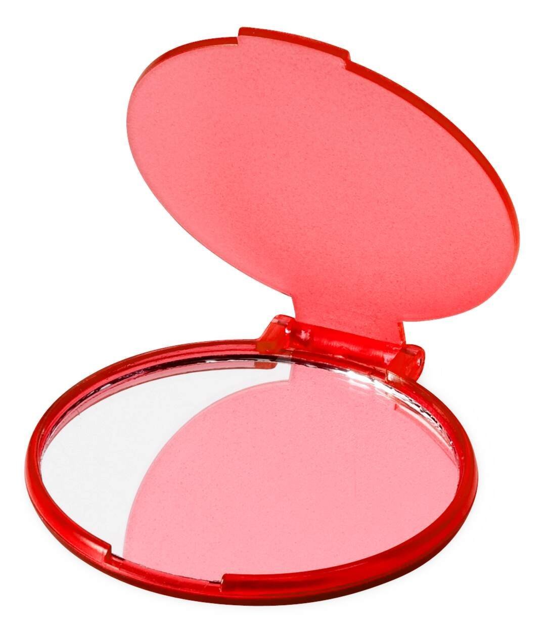 eBuyGB Compact Cosmetic Handbag Folding Pocket Vanity Mirror Toiletry Bag, Red