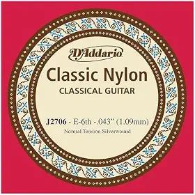 Corda Avulsa Para Violao Nylon .043 D'Addario Classic Student Nylon J2706