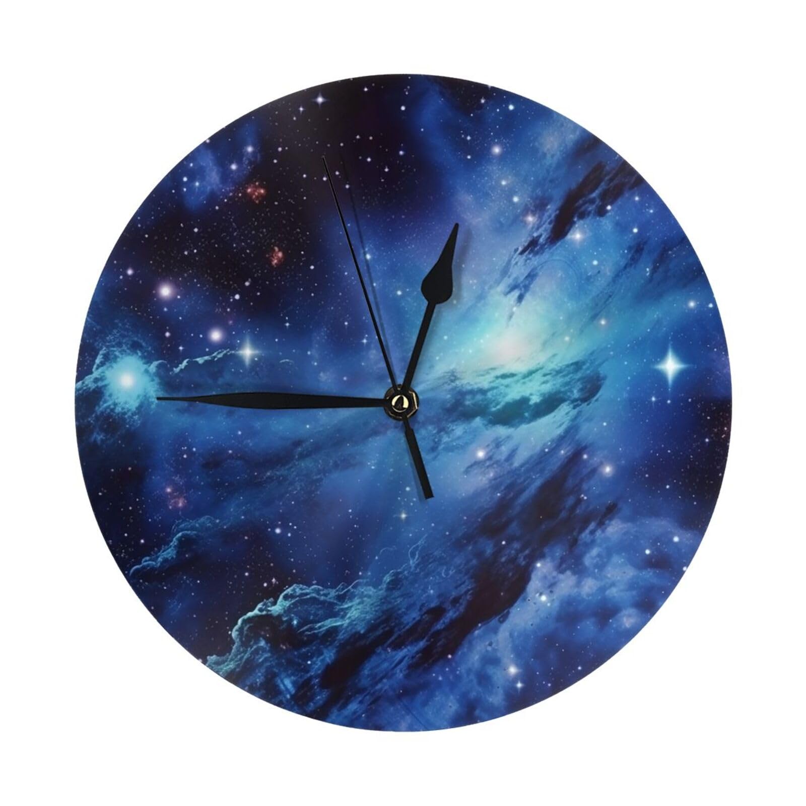 Horloge murale galaxie moderne et silencieuse pour chambre et cuisine