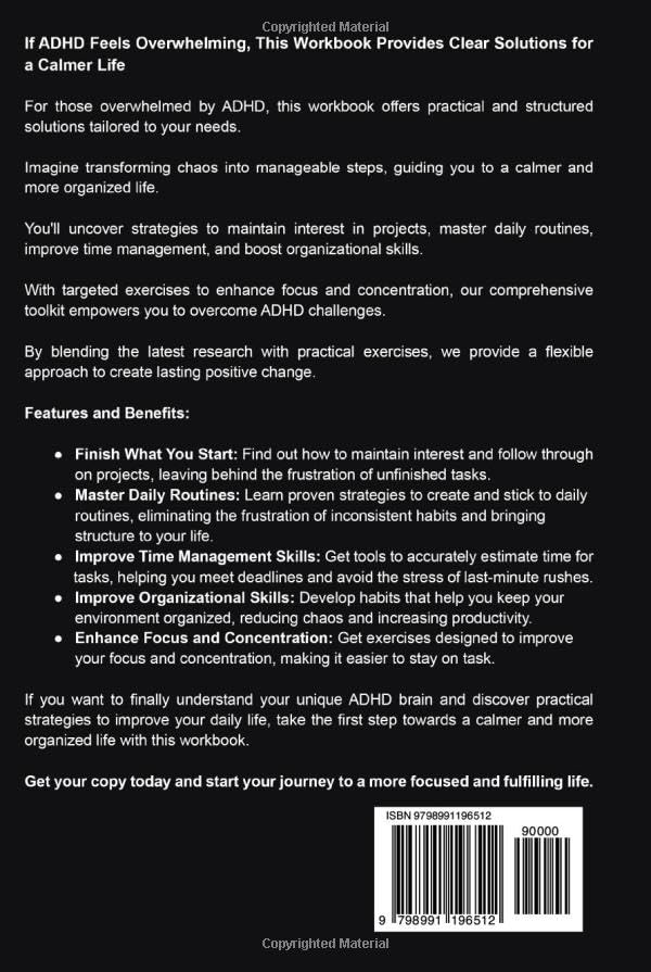 Adult ADHD Workbook Beyond Basics: Customizable Daily Routines and Interactive Exercises to Reduce Impulsivity, Manage Stress, and Conquer Overwhelm to Achieve a Balanced, Productive Life - Image 2