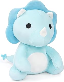 KOPHINYE Blue Dinosaur Stuffed Animal, 11inch Triceratops Stuffed Animal Cute Dinosaur Plush, Soft Dino Plush Toy Dinosaur Stuffed Animals for Boys,Girls