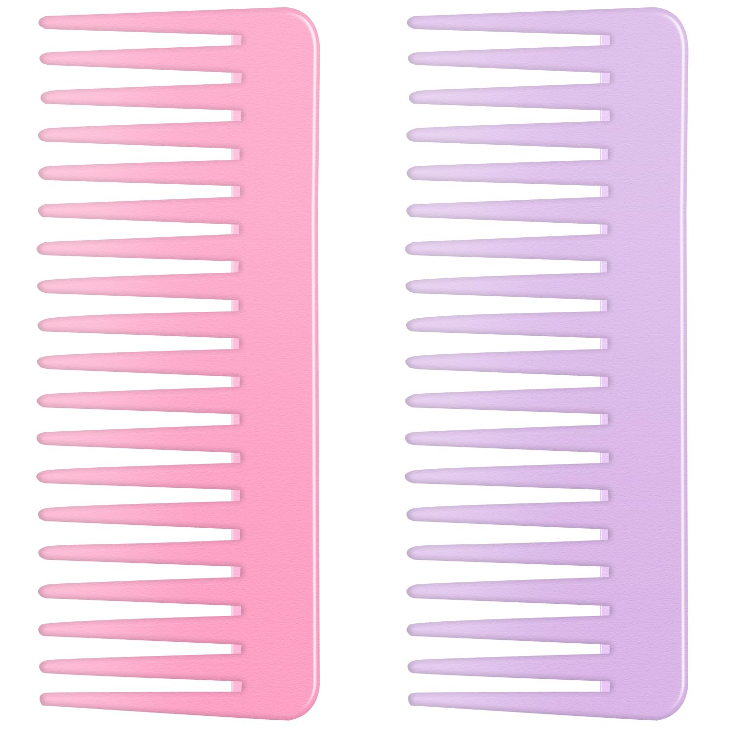Wide Tooth Detangling Comb Set for Curly Hair - 2 Pieces