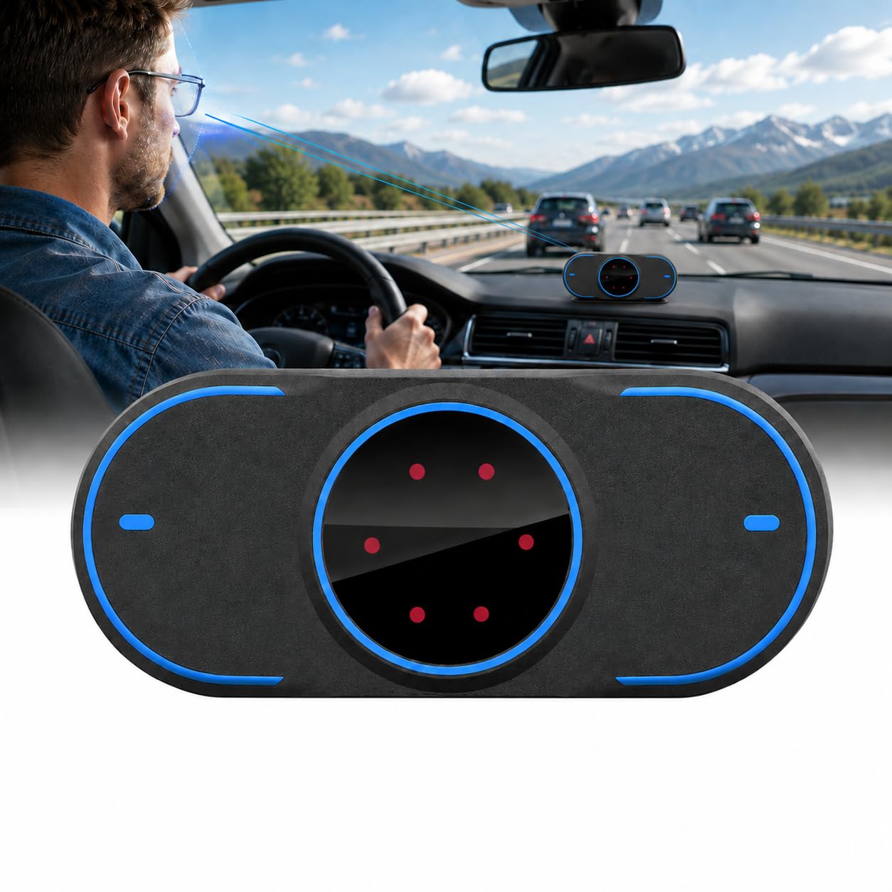 Tsolay Driver Fatigue Alarm, Anti Sleep Alarm For Drivers With Real Time Facial Capture Continuous Reminder Function, Pupil & Face & Motion Detection For Long Distance Drive, Duty