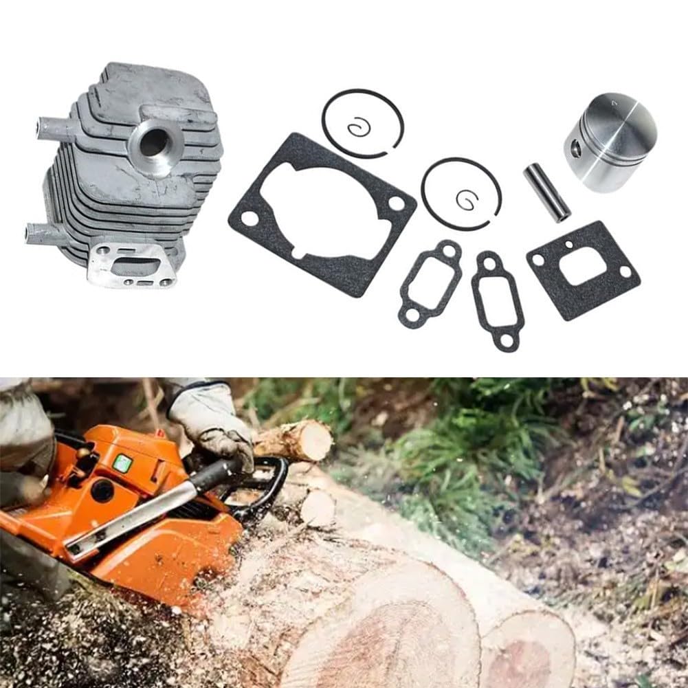 Cylindre et kit compatibles avec Echo SRM-1500 SRM-2300 PB-1000 LHS-3000 TC-2100, kit de reconstruction de moteur en métal avec joints pour réparation d'équipement électrique extérieur