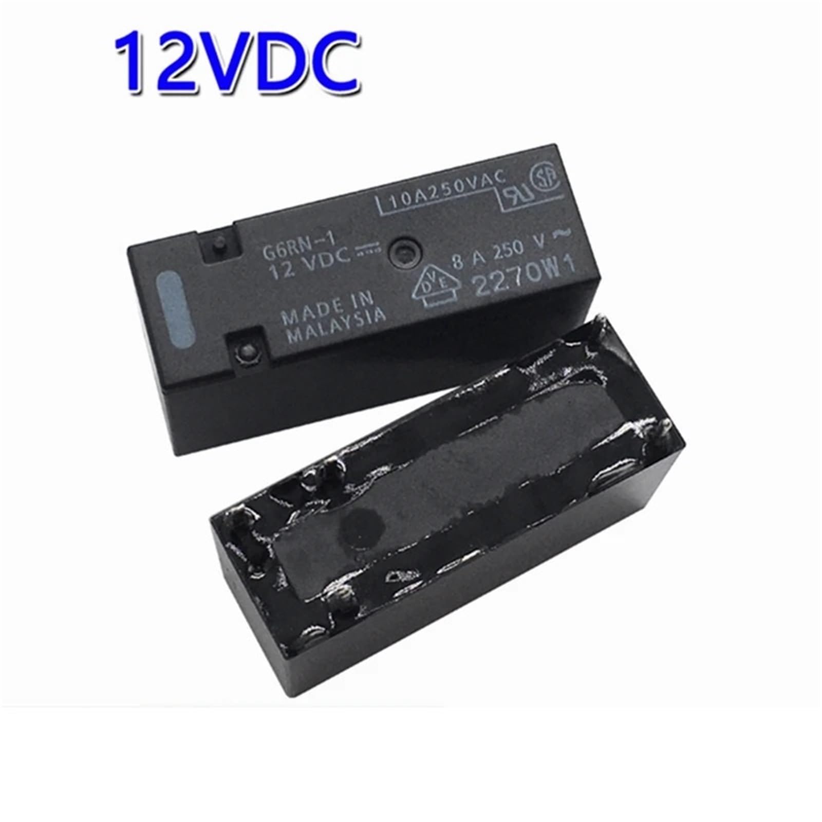 10 szt. Przekaźniki AGD G6RN-1-5VDC G6RN-1-12VDC G6RN-1-24VDC Mały przekaźnik mocy z 1-biegunowym przełącznikiem 8A DC5V 12V 24V 8A (G6RN-1-5VDC)