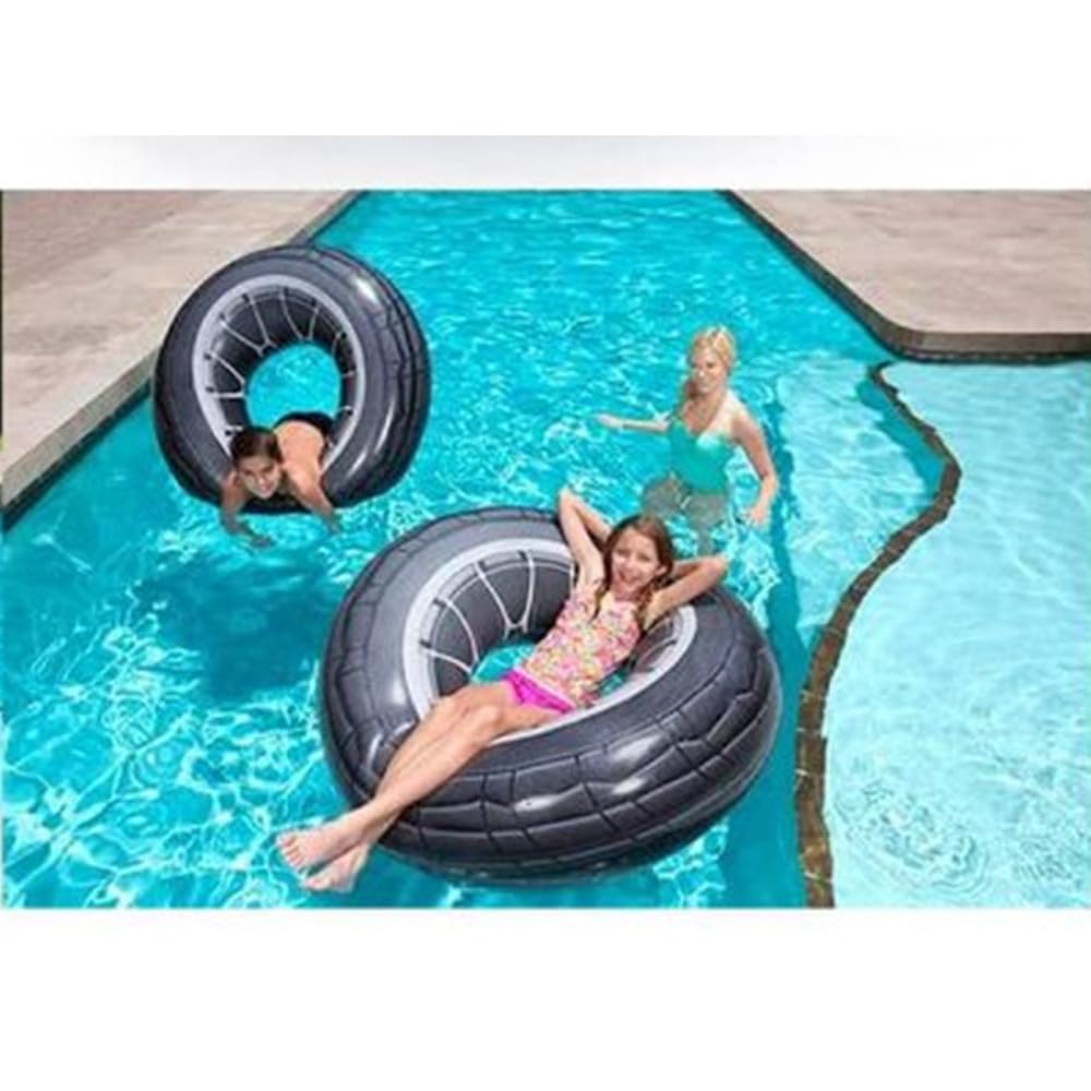 Trade Shop - Ciambella Gonfiabile con Maniglie Forma di Ruota Grande 119 Cm Gonfiabili -