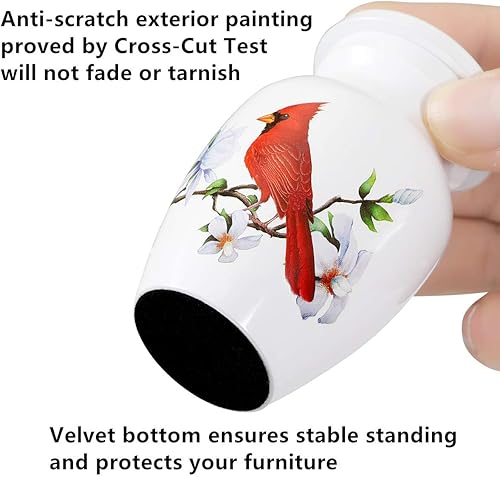 Miniatura 10 de ICOKEE Urna para cenizas humanas urna de cremación cardenal roja urna funeraria blanca urna decorativa urna de entierro urna conmemorativa grande