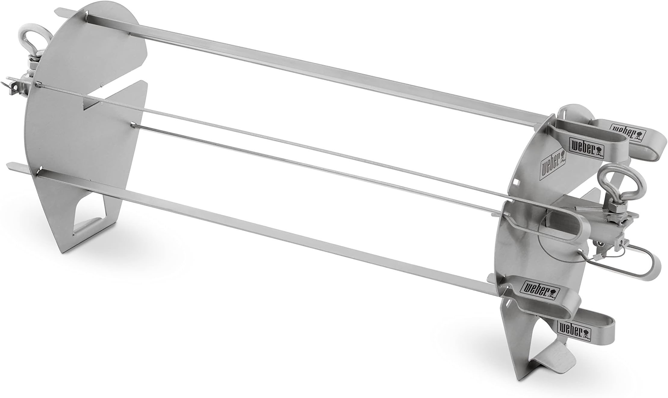 Weber Crafted Rotisserie Skewers – Stainless‑Steel 16" Skewer Set for Even Rotating & Roasting - Ideal for Kebabs and Skewers