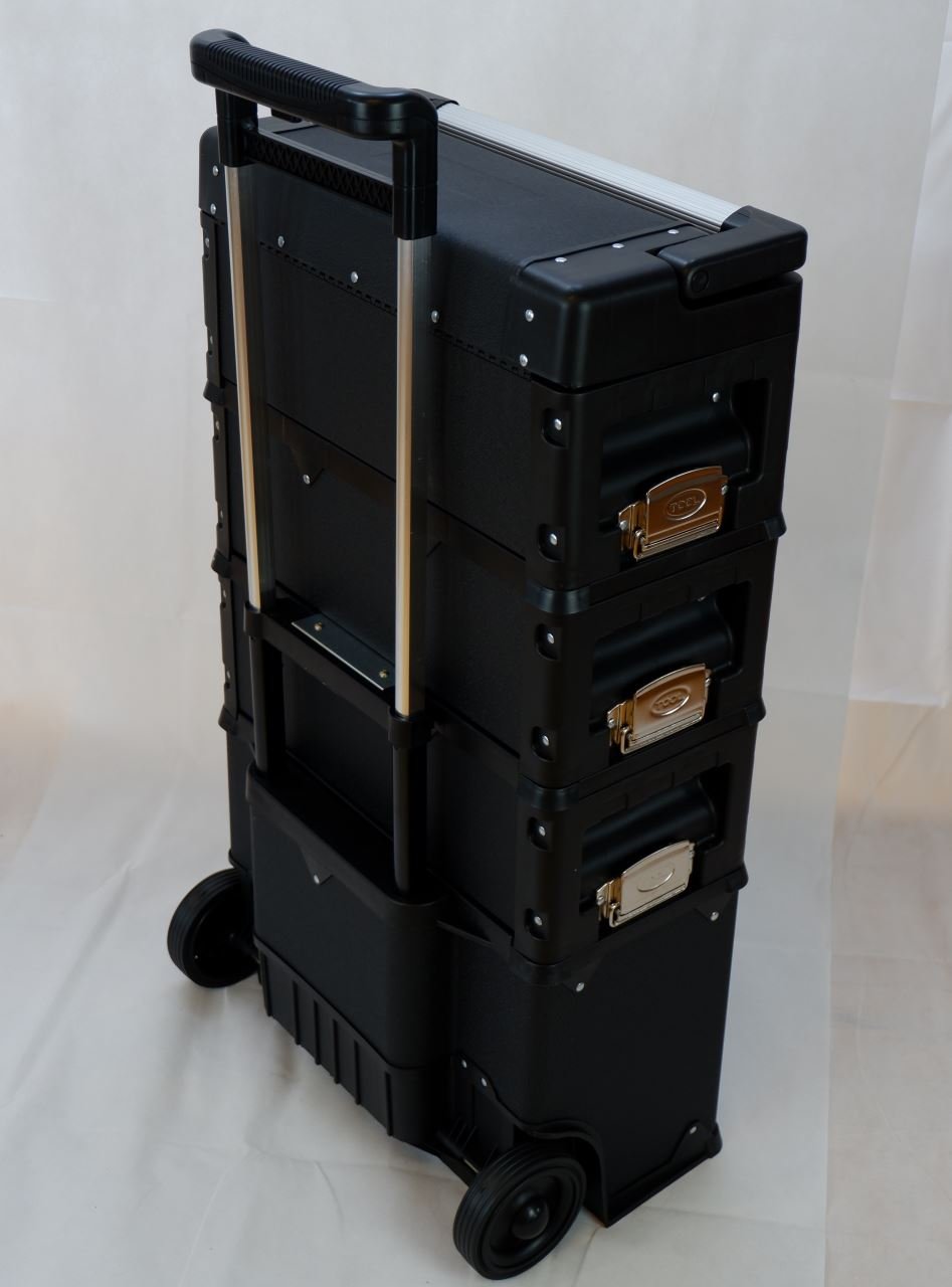 Métal Outil Trolley XXL serie type 305 avec verroillage du tiroir et serrure de AS-S, Farbe:Schwarz