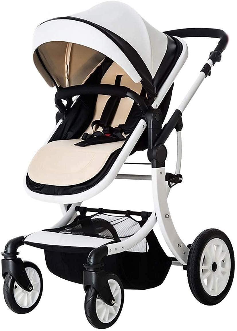 DUWEN Travel System with Baby Pram,Travel System Infant Carriage Portable Baby Stroller 3 in 1 Infant Pram with Shock-Resistant Pushchair for Newborn and Toddler Foldable Anti-Shock High View Carriage