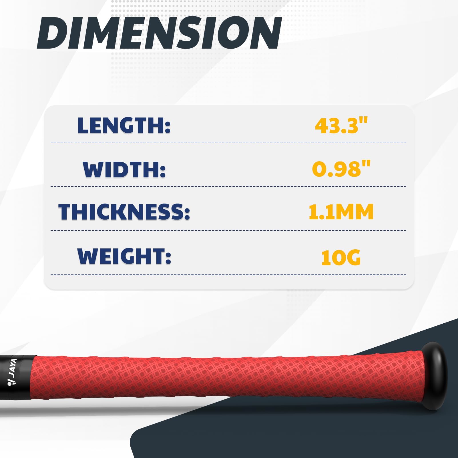JAYA 2 Pack PU Bat Grip Tape – 1.1mm Non-Slip Polyurethane Handle Wrap for Baseball & Softball Bats, Soft Feel & Pro-Level Control