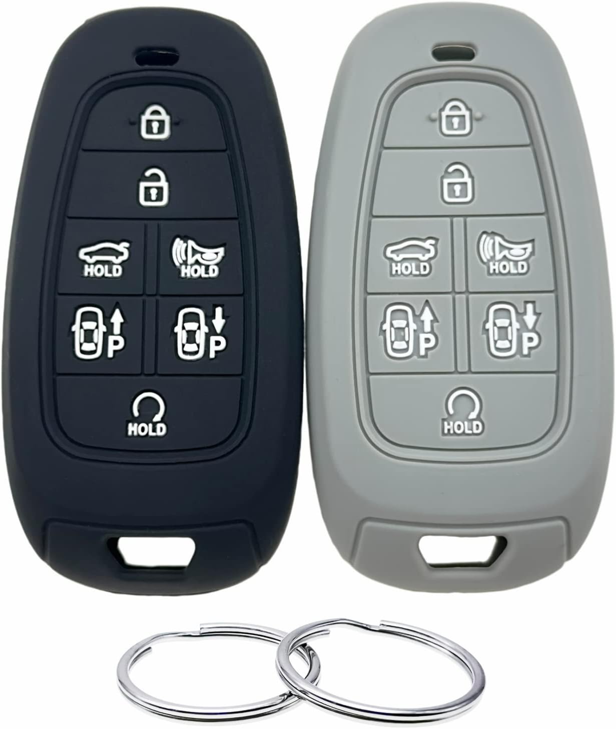 2Pack Click&Fit Silicone Key Fob Covers Compatible with