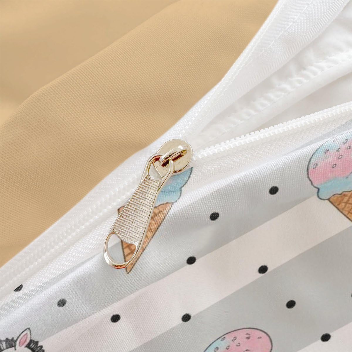 Parure de lit avec housse de couette et taies d'oreiller, motif zèbre, yoga, plage, pour lit simple, rose pour décoration de chambre d'enfant, ultra douce (style 3, lit simple 135 x 200 cm + 50 x 75