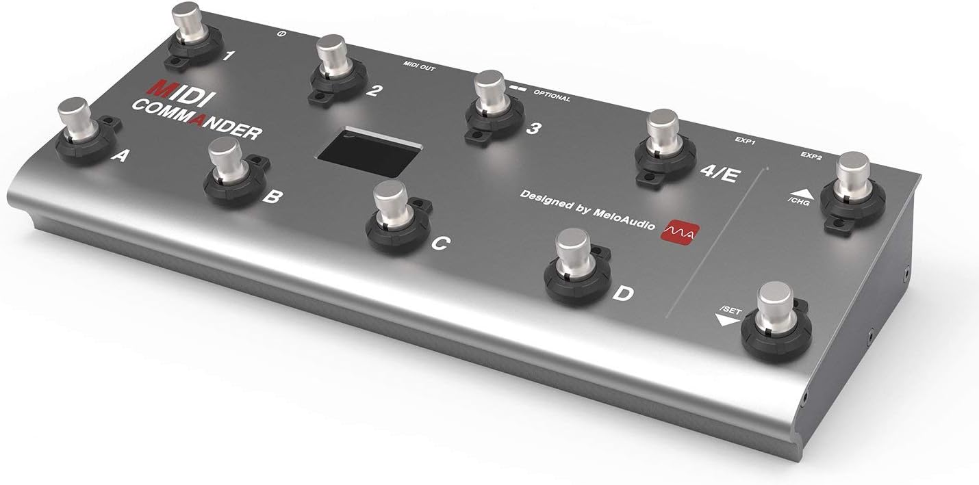 MeloAudio MIDI Commander Guitar Floor Multi-Effects Portable USB MIDI Foot Controller Foot Switches
