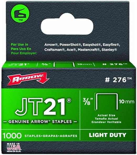 Arrow Fastener 276 3/8" JT21 Staples