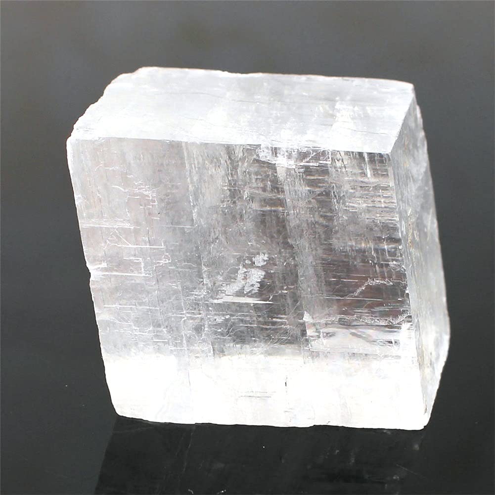 Raumdekoration Wunderschöner Kristall, 30 g–100 g, natürlicher transparenter gelber optischer Calcit-Kristall, Trommelstein, grobes Exemplar, Haushalt (Color : White 80 100g)