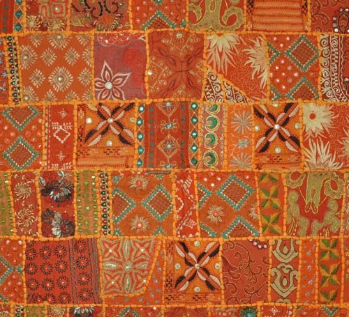 Tapisserie en soie rouge à accrocher au mur : décoration d'éléphant indien et de paon, organiseur - France