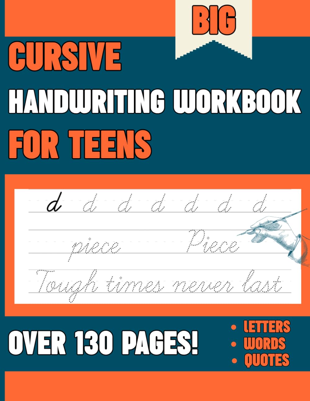 Cursive Handwriting Workbook for Teens: Penmanship and Writing Book for Kids and Teenagers with Practice to Write, Tracing, Logic, Learning Essentials, and Calligraphy Instruction on Reusable Paper.
