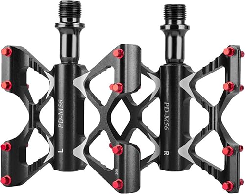 Miniatura 10 de Pedales de bicicleta de montaña estilo mariposa Pedales de bicicleta de aluminio 3 rodamientos ligeros ahorro de mano de obra para bicicletas de