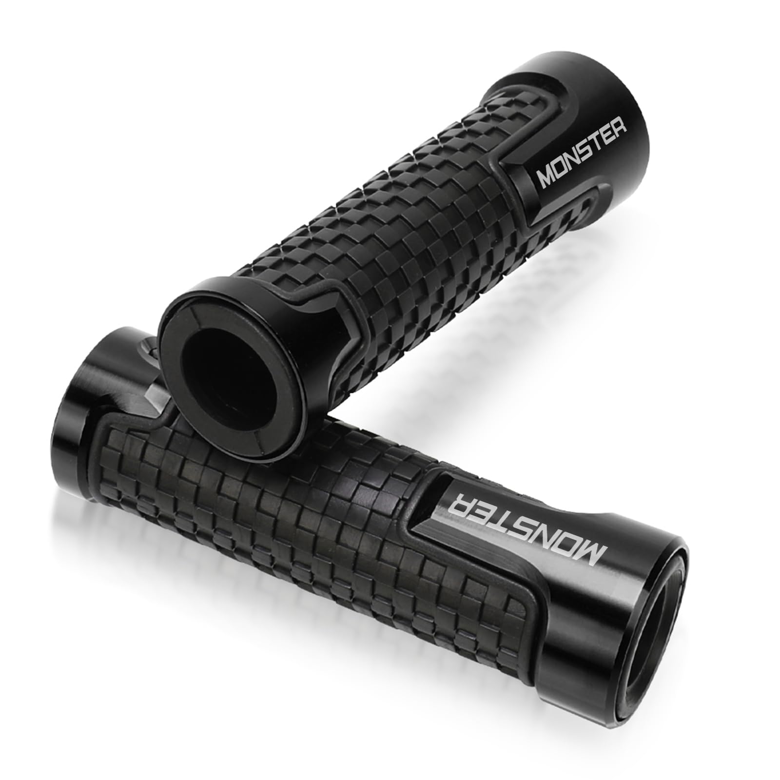 22mm 7/8" Manopole Manubrio Universale Per Monster 400 620 695 696 796 797 821 Stealth 1100 1200 1200S Impugnatura Manopole del manubrio Accessori moto (Nero)