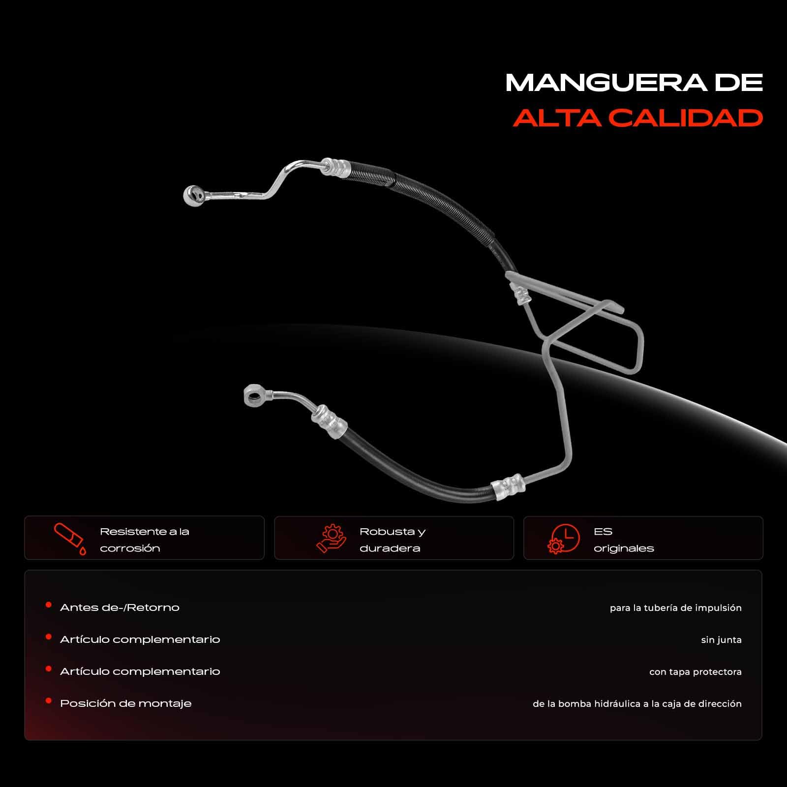 Frankberg Manguera de dirección asistida Compatible con New Beetle Cabrio 1Y7 New Beetle 1C1 9C1 Replace# 58545,3401928