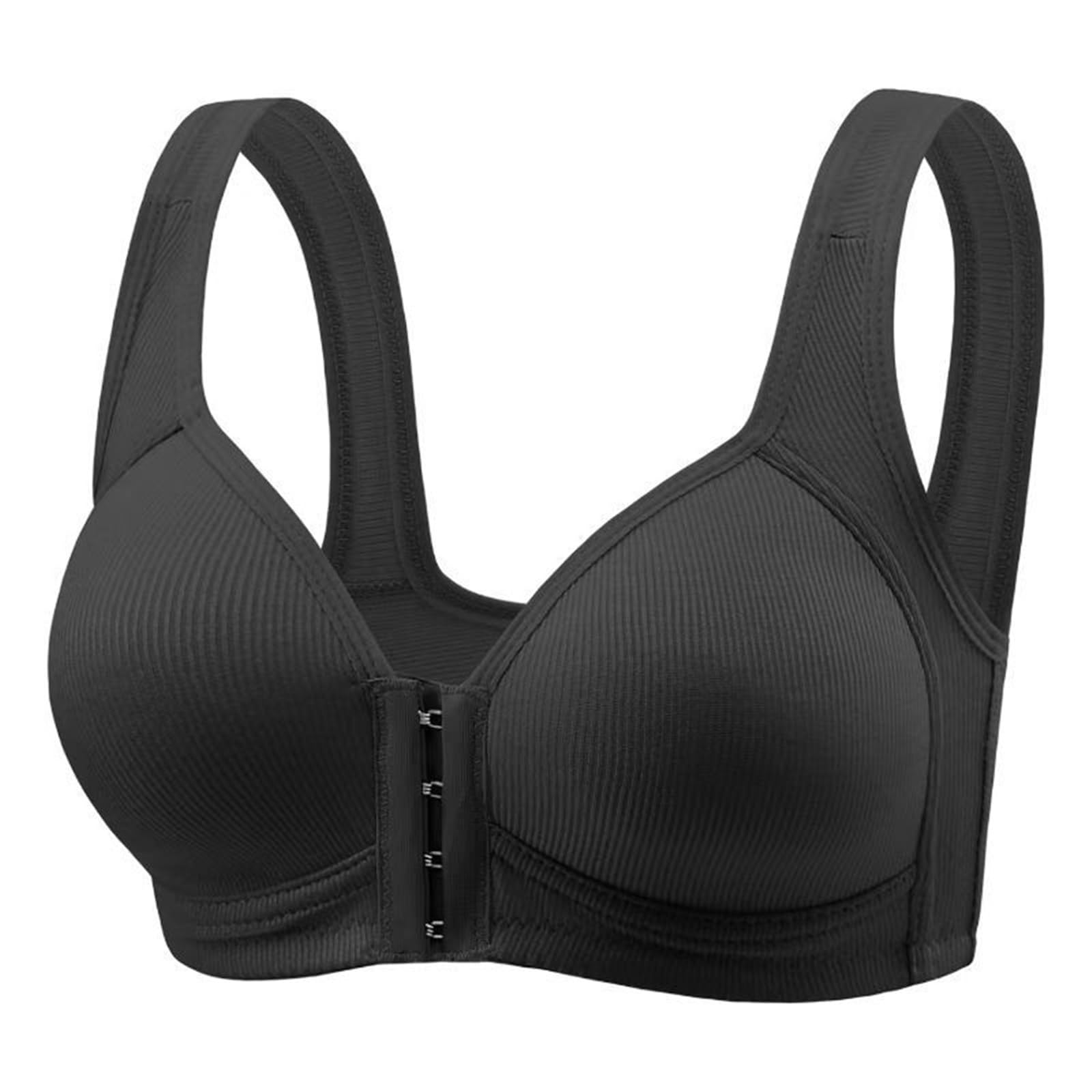Sujetador Cierre Delantero Sujetador de Cierre Frontal sin Costuras for Mujer, Bralette Liso Aros, Push Up, Cobertura Completa, Copas fijas, Ropa Interior cómoda