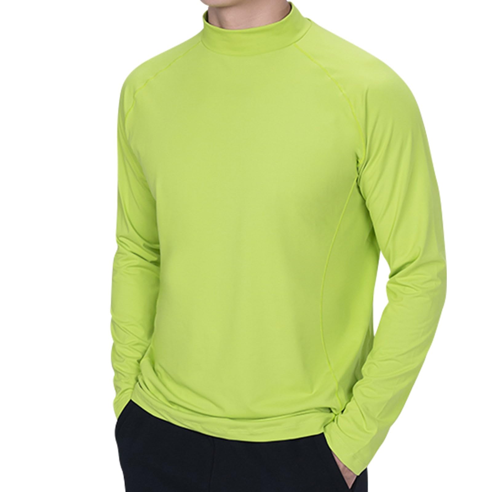 Tee shirt manche longue homme basique et confortable en coton extensible - 8