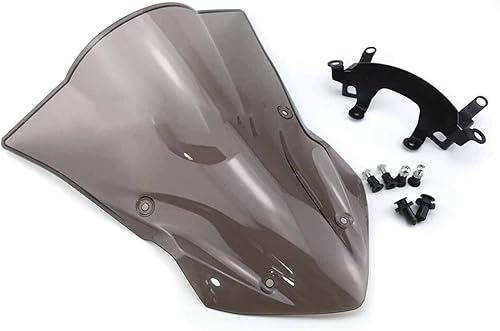 Vista 6 de GLoyer Motorcycle Windshield WindScreen Windshield Compatible with Kawasaki Z900 Z 900 2017 2018 2019 Motorcycle Wind Deflector (Color : Black)