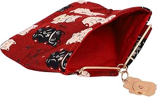 TENDYCOCO Portamonete Portafortuna Portamonete Portamonete con Bottone Magnetico Borsa Portamonete Portamonete Borsa Portamonete Giapponese Borsa Portamonete Piccola per Donna Donna (Blu)