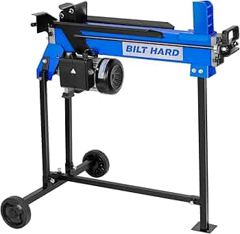 BILT HARD 6.5 Ton Electric Log Splitter with Stand - 15 Amp Motor Wood Splitter with Hydraulic Ram, Electric Firewood Splitting Machine Firewood Processing, Home Heating, and Yard Maintenance