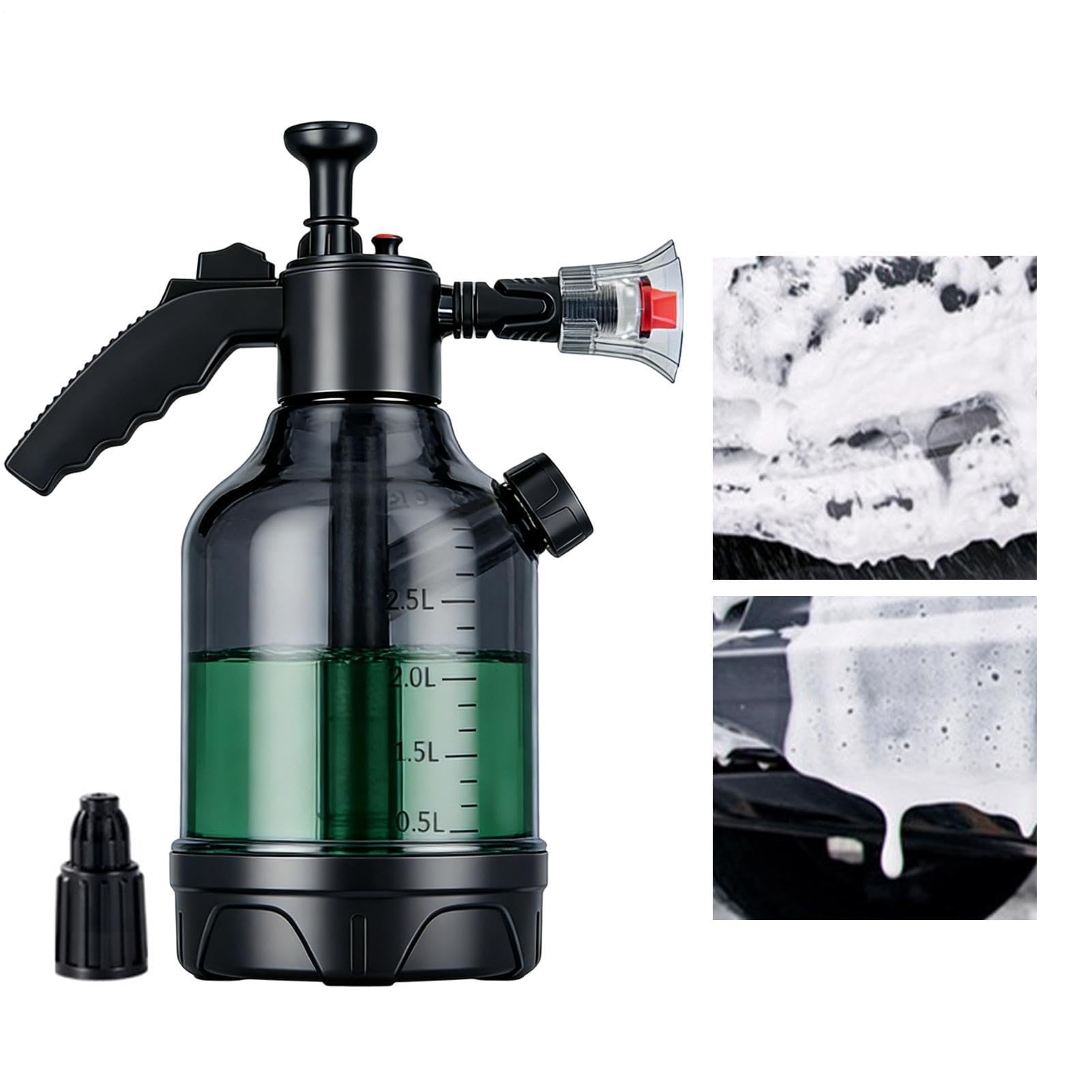 Car Foam Sprayer - Handheld Foamer Washer With Adjustable Bozzles,Hand Pump Foam Sprayer - For Car Detailing Truck Motorcycle SUV Vehicles Garden