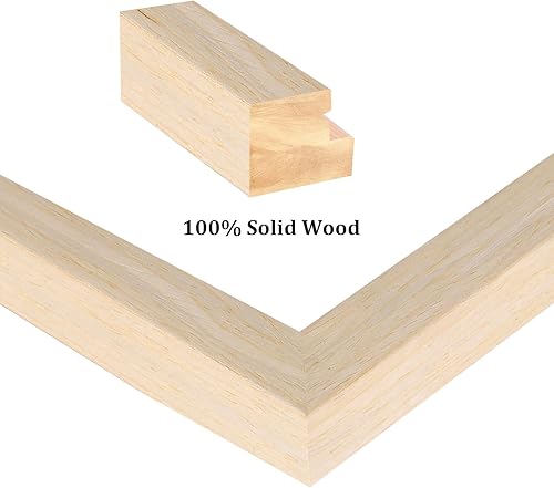 Vista 405 de Egofine Portarretratos de 9 x 12 pulgadas hecho de madera maciza con plexiglás, fotos de 5 x 7/6 x 8 con paspartú o de 9 x 12 pulgadas sin paspartú