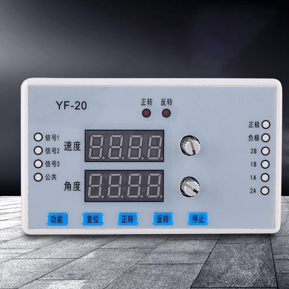 Controlador de Velocidad, YF-20 7-30V 0.1~999 RPM Pantalla Digital DC Controlador de Velocidad del Motor de pasos Regulador Controlador