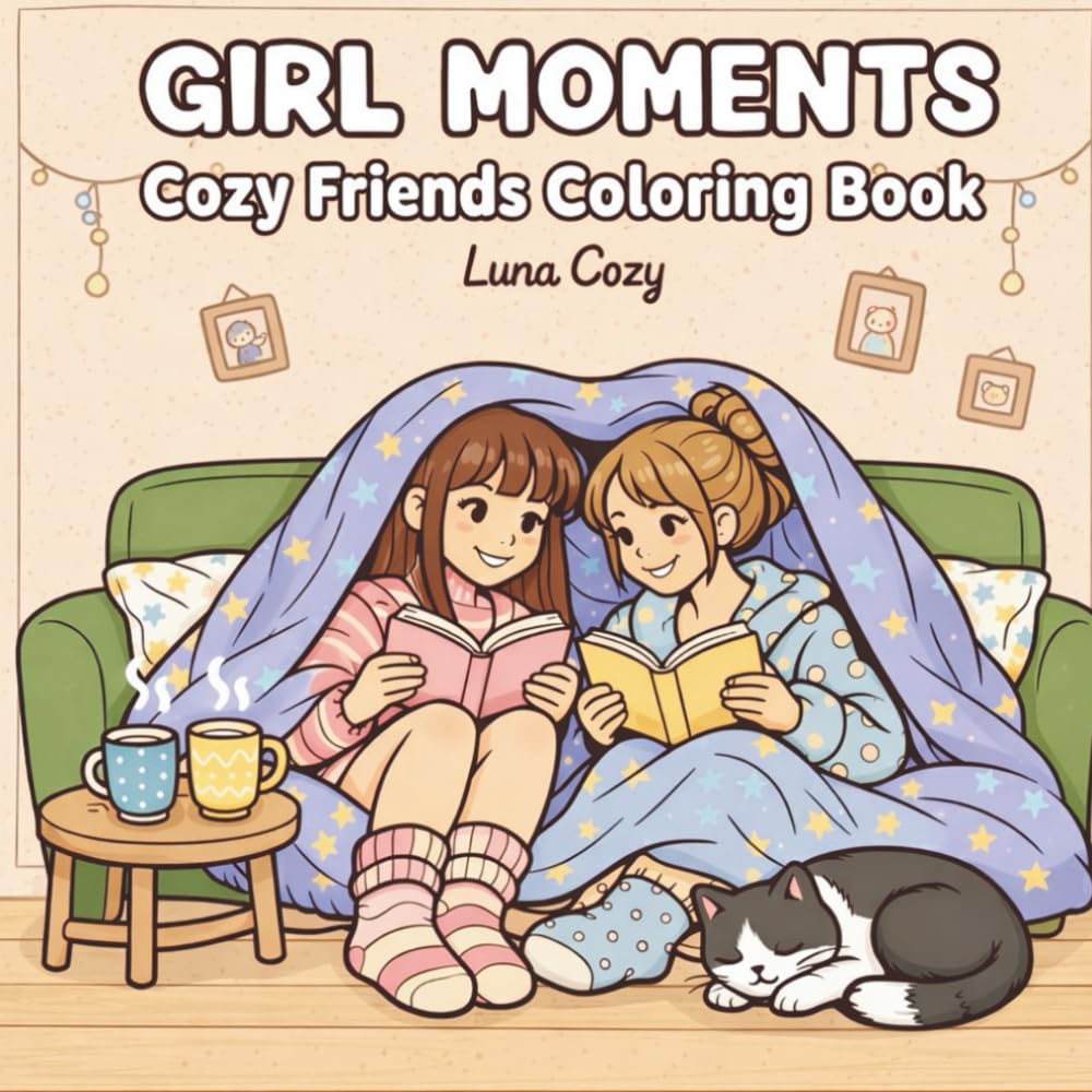 Cozy Friends Coloring Book Girl Moments: Relaxing Cozy Friends Coloring Book For Adults And Teens Featuring Sweet Friendship Scenes For Women, Teen ... Coloring (Cozy Girl Moments Coloring Series)