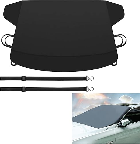 Pack-1 cubierta de nieve para automóvil, cubierta para parabrisas, cubierta de hielo de 66.92 x 42.12 pulgadas, protector de escarcha para disponible en Yaxa Venezuela