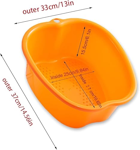 Miniatura 38 de AXLOFO® Lavabo de baño de pies para remojar pies, bañera grande de plástico para remojar pies, cubo de baño de pies para masaje de pies, ideal