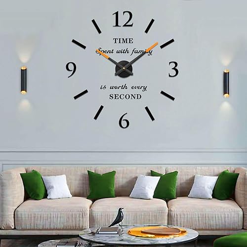 Miniatura 8 de VANGOLD Reloj de pared grande para decoración de sala de estar