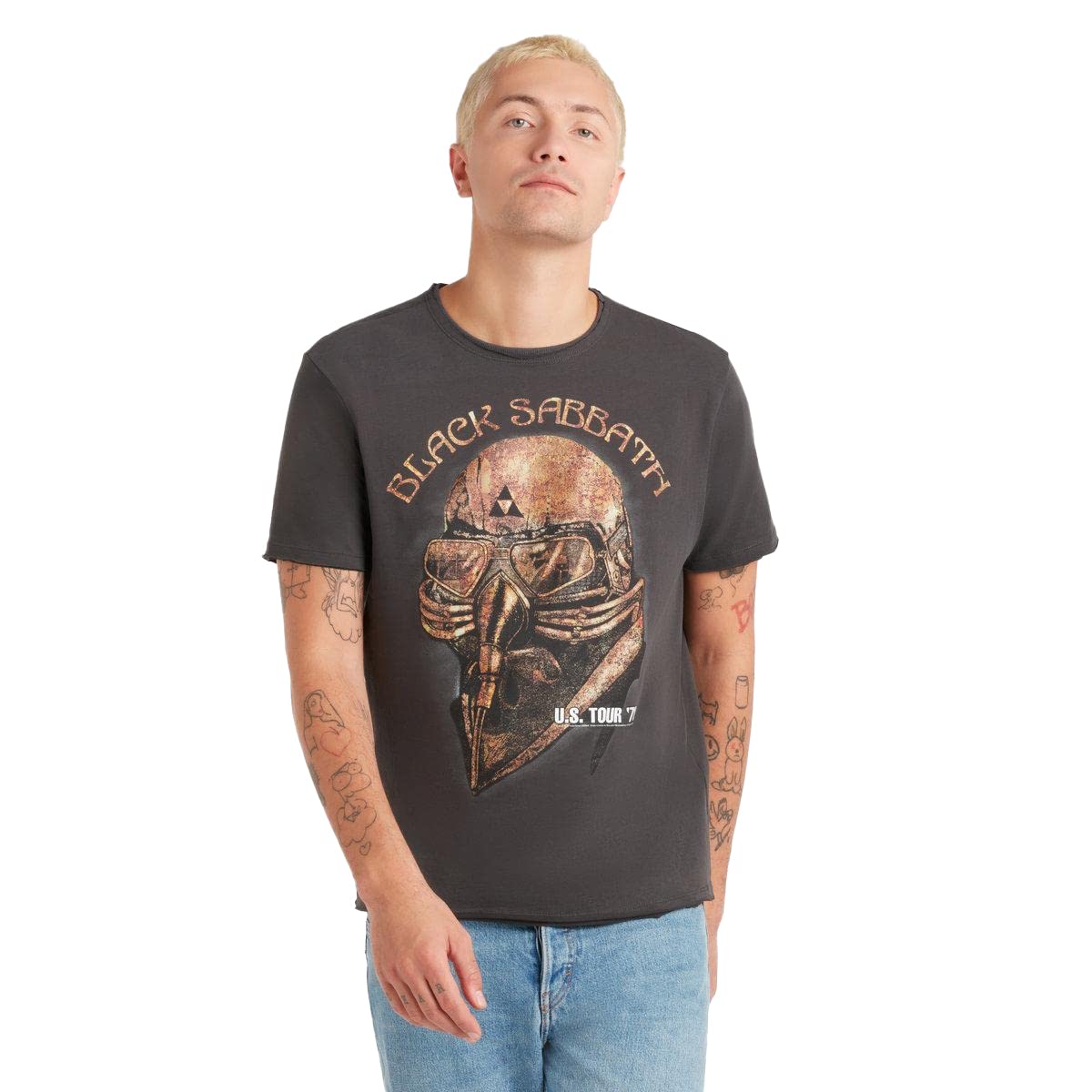 Amplified Men's Charcoal Black Sabbath Tour 78 T-Shirt L